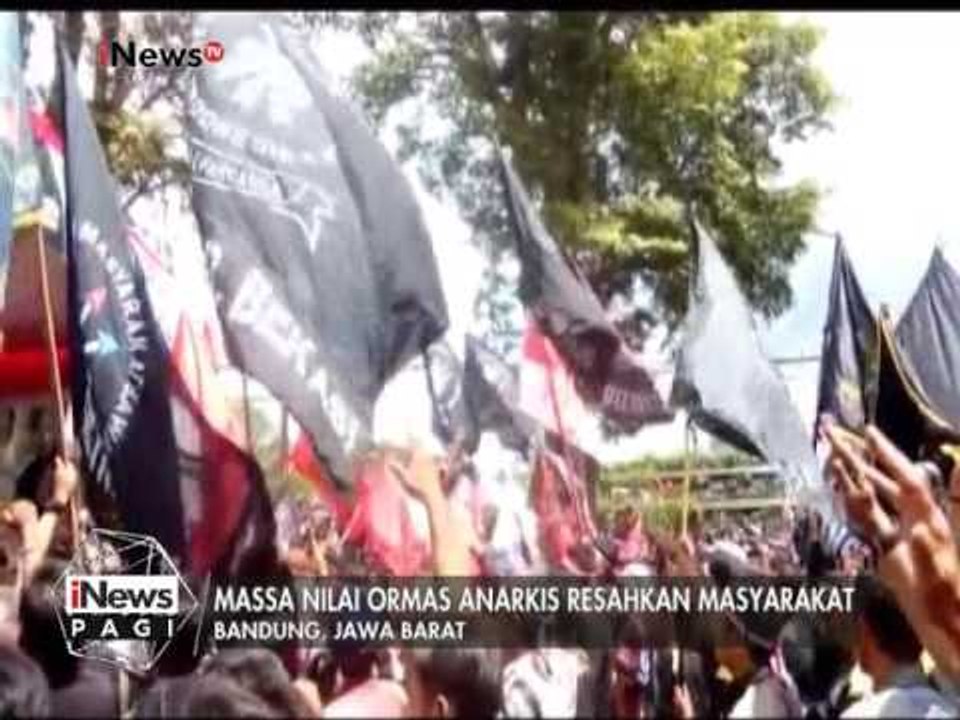 Demo Massa mendesak Pemerintah membubarkan Ormas anarkis - iNews Pagi 20/01