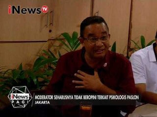 Anies kritisi sikap moderator saat bersalaman dengan paslon - iNews Pagi 26/01