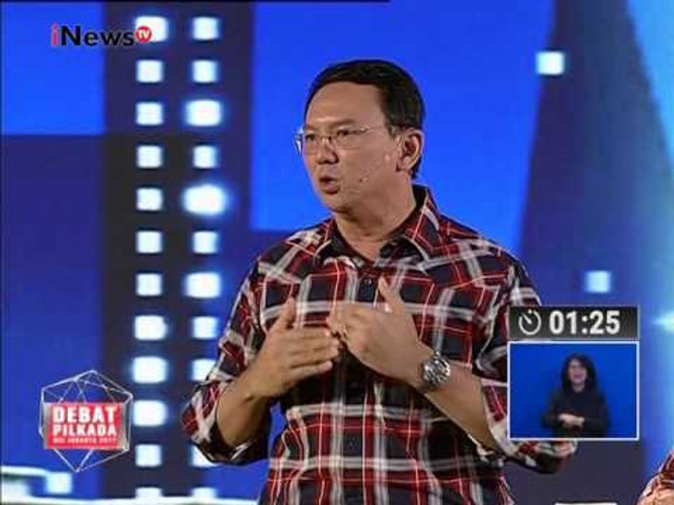Ahok : Kami membangun moda transportasi rel kereta api atasi kemacetan - Debat Pilkada II 27/01