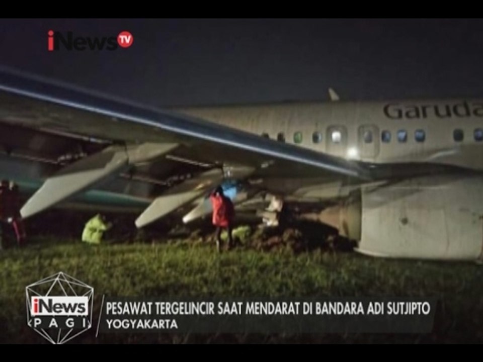 Landasan Licin, Pesawat Garuda Tergelincir di Yogyakarta - iNews Pagi 02/02