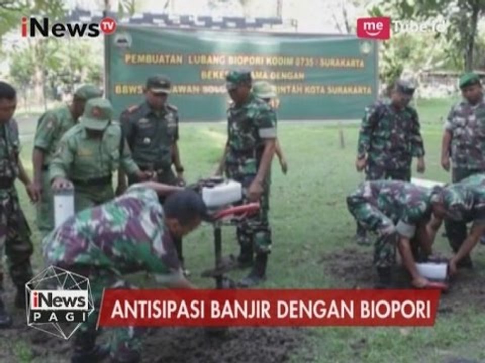 Dalam Bentuk Upaya Pengendalian Banjir, Kodim Surakarta Menanam Pipa Biopori - iNews Pagi 13/05