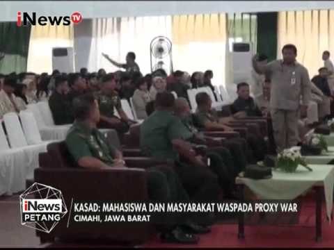KASAD Berikan Kuliah Umum Kepada Mahasiswa & Masyarakat Untuk Waspada Proxy War - iNews Petang 23/05
