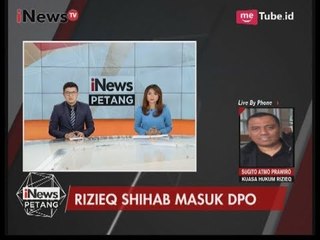 Rizieq Shihab Tolak Mengakui Chat Mesum Dengan Firza - iNews Petang 01/06