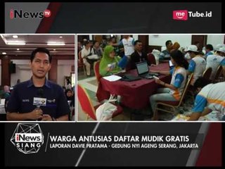 Warga Penuhi Tempat Pendaftaran Mudik Gratis Bersama Jasa Raharja - iNews Siang 08/06