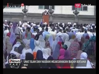 Download Video: Toleransi Beragama, Umat Islam & Kristen Beribadah Bersamaan Dijaga Umat Hindu - iNews Pagi 26/06