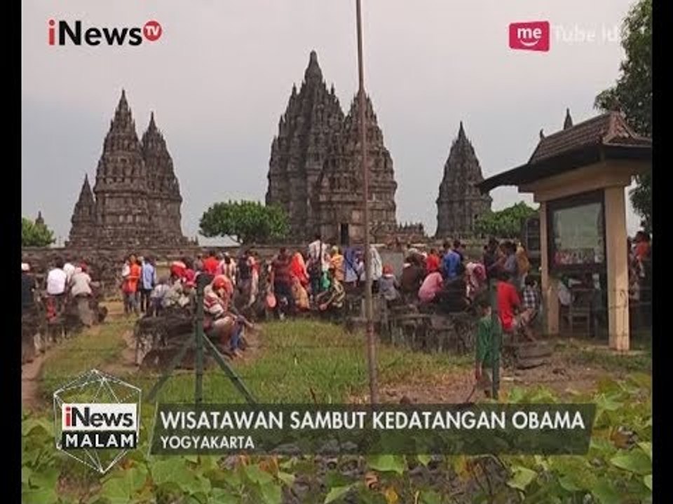 Para Wisatawan Sambut Kedatangan Obama di Candi Prambanan - iNews Malam 29/06