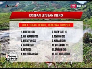 Berikut Nama Korban Luka-luka Akibat Letusan Kawah Dieng - iNews Petang 02/07