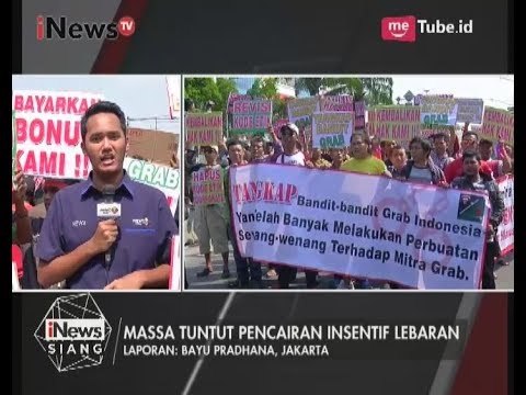 Laporan Langsung Aksi Unjuk Rasa Driver Taksi Online di Gn. Sahari Jakarta - iNews Siang 04/07