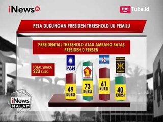 Peta Dukungan Parpol Terkait Presidential Threshold UU Pemilu - iNews Malam 20/07