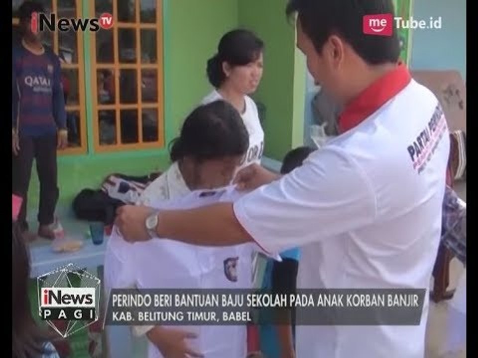Perindo Bangka Belitung Berikan Seragam Gratis Kepada Anak - anak Korban Banjir - iNews Pagi 22/07