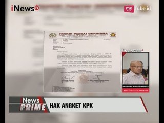 Angggap Pembentukan Pansus Cacat, Partai Gerindra Tarik Dukungan Hak Angket KPK - iNews Prime 24/07