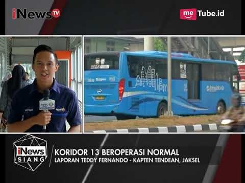 Kondisi Transjakarta Koridor 13 Halte Tendean Hari Pertama Beroperasi - iNews Siang 14/08