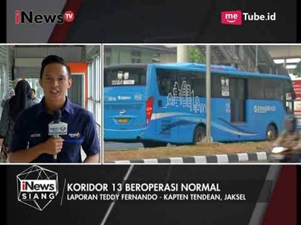 Kondisi Transjakarta Koridor 13 Halte Tendean Hari Pertama Beroperasi - iNews Siang 14/08