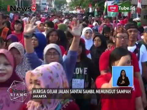 Dalam Rangka HUT RI ke 72, Warga Matraman Memungut Sampah Sambil Jalan Santai - iNews Siang 20/08