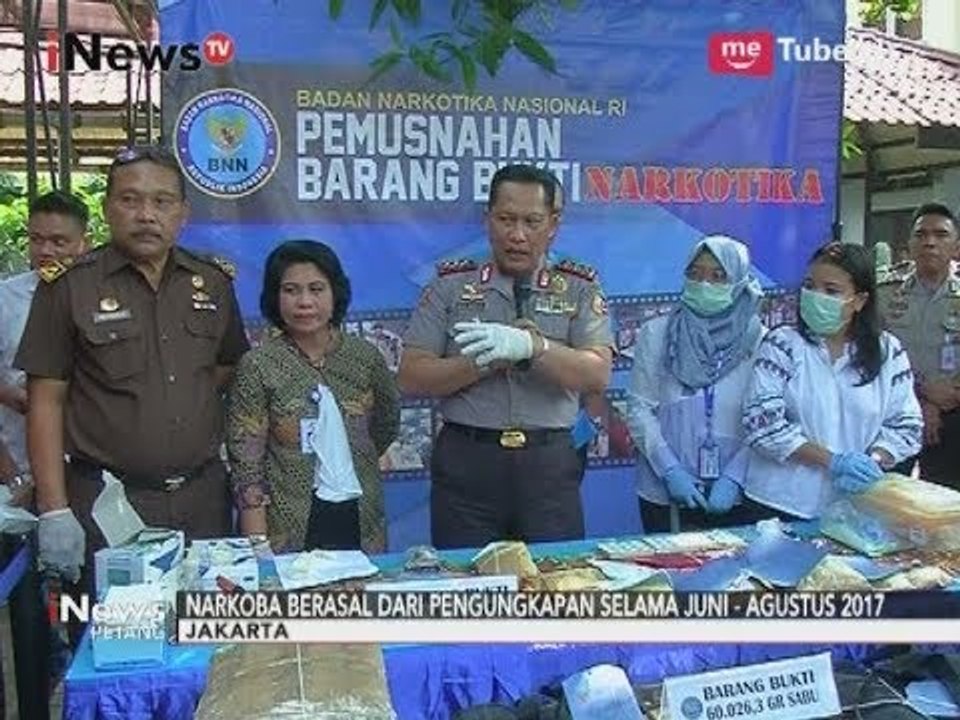 BNN Memusnahkan 60 Kg Sabu, 144 Ekstasi & 25 Kg Daun Kath di Kantor BNN Cawang - iNews Petang 22/08