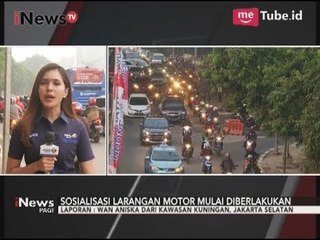Situasi Arus Lalu Lintas di Kuningan Terkait Pelarangan Melintas Bagi Pemotor - iNews Pagi 23/08