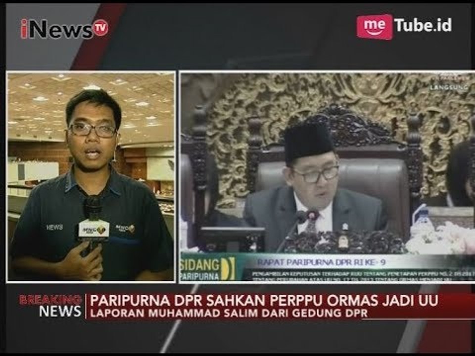 Sidang Paripurna DPR Selesai, Perppu Ormas Disahkan Menjadi UU - Breaking News 24/10