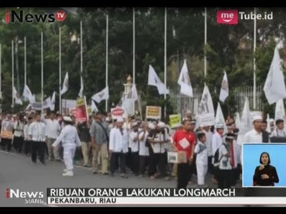 Ribuan Massa Berbagai Ormas di Pekanbaru Gelar Longmarch Untuk Dukung Rohingya - iNews Siang 11/09