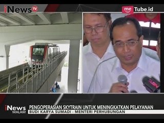Menhub Bersama Menteri BUMN Resmikan Pengoperasian Skytrain di Bandara Soekarno - iNews Malam 17/09