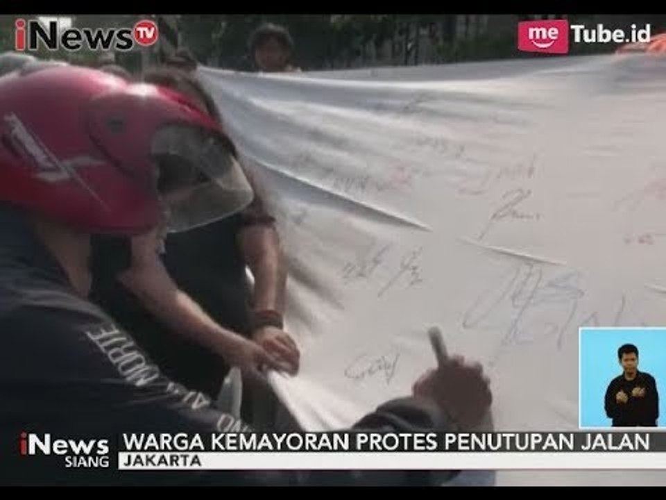 Tolak Penutupan Jalan Kemayoran, Warga Gelar Aksi Tanda Tangan - iNews Siang 25/10