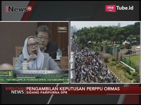 Tanggapan Para Peserta Sidang Paripurna DPR Terkait Pembahasan Perppu Ormas - Breaking News 24/10