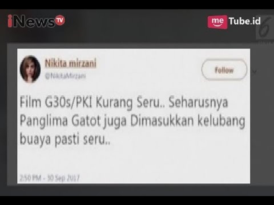 Cuitan Nikita untuk Panglima TNI Bisa Ditentukan Kebenarannya Dari Followers - iNews Petang 06/10