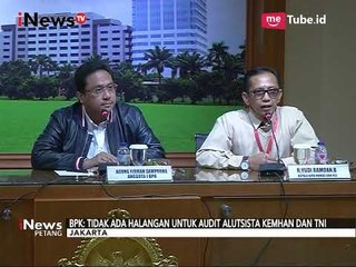 BPK Sebut Panglima TNI & Menhan Tak Pernah Menghalangi Tim Memeriksa Keuangan - iNews Petang 12/10