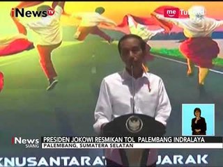 Presiden Jokowi Resmikan Jalan Tol Pertama di Sumatra Selatan - iNews Siang 13/10
