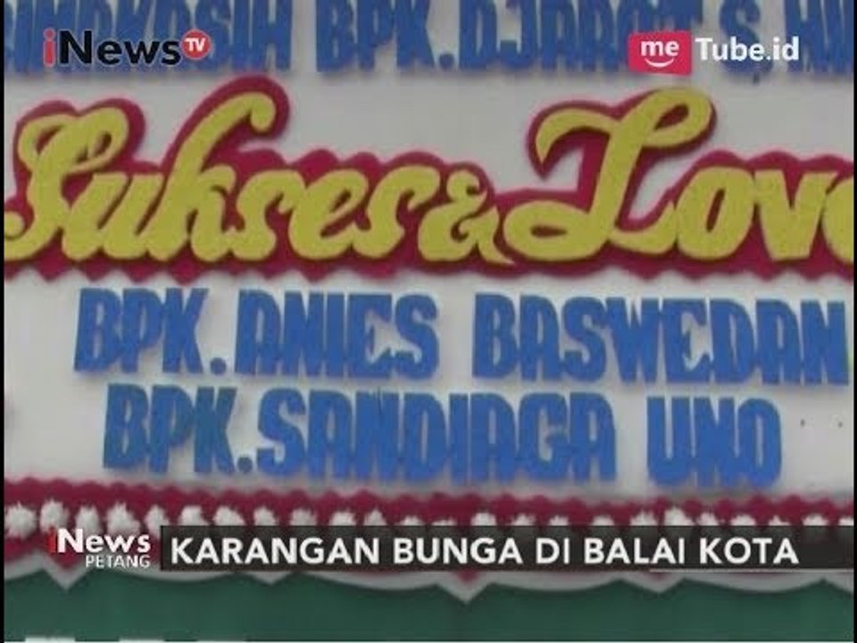Karangan Bunga Ucapan Selamat Untuk Anies-Sandi Mulai Berdatangan - iNews Petang 11/10