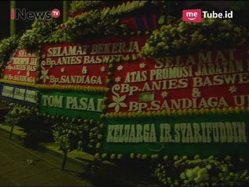 Ratusan Karangan Bunga Ucapan Terima Kasih dan Selamat Bekerja Penuhi Balai Kota - iNews Malam 13/10