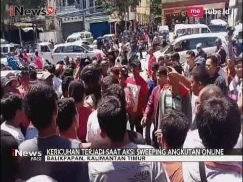 Ricuh!! Ratusan Supir Angkot Lakukan Aksi Sweeping Angkutan Online - iNews Pagi 19/10