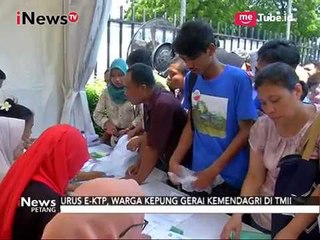 Perekaman & Pencetakan E-KTP Mengantre Hingga 1 Kilometer di TMII - iNews Petang 20/10