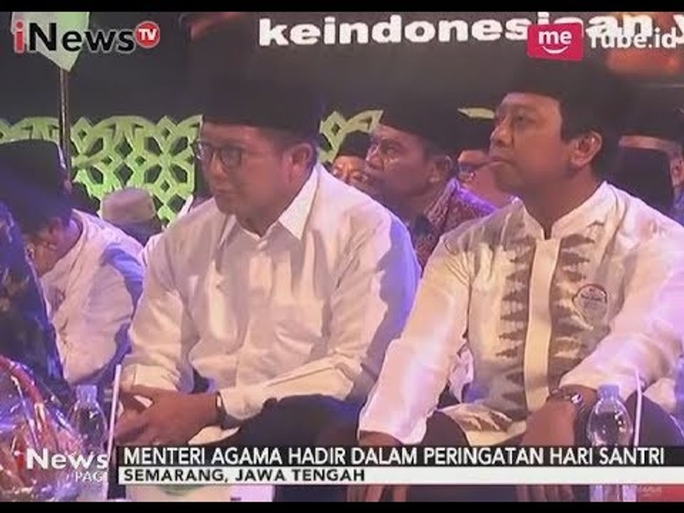 Hadiri Perayaan Santri Nasional di Semarang, Menag Berikan Kartu Indonesia Sehat - iNews Pagi 23/10