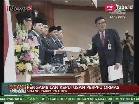 Sidang Paripurna DPR Sahkan Perppu Ormas Menjadi UU - Breaking News 24/10