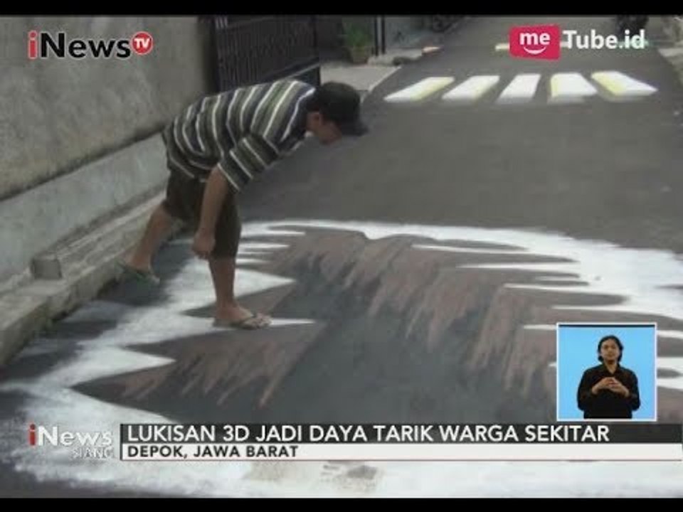Kreatif, Sejumlah Pemuda Membuat Lukisan 3D di Jalanan - iNews Siang 29/10