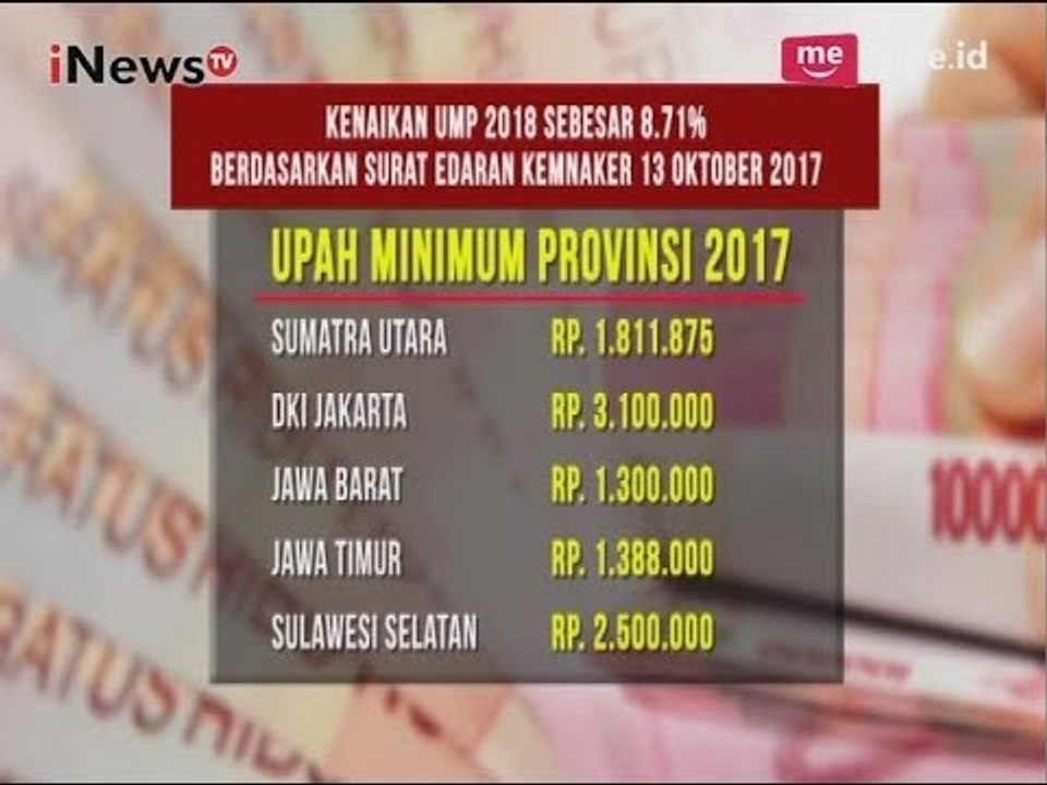 Berikut Rencana Kenaikan UMP 2018 di Beberapa Provinsi di Indonesia - iNews Malam 01/11