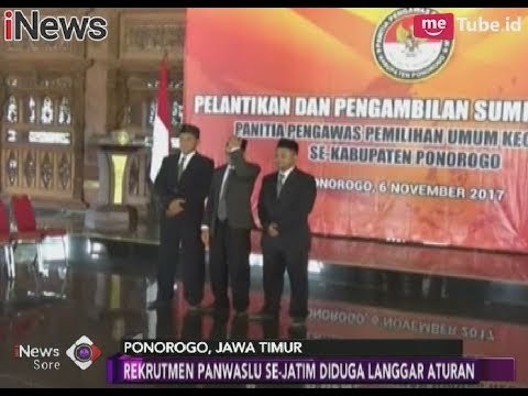 Rekrutmen Panwaslu Jatim Dianggap Melanggar Aturan - iNews Sore 07/11