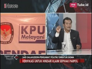 Verifikasi di KPU Untuk Hindari Klaim Sepihak Parpol - Special Report 09/11