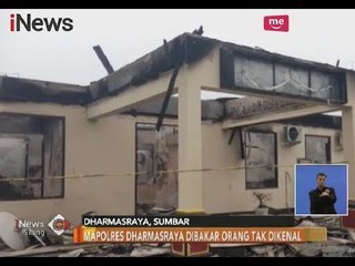 3 Orang Tidak Dikenal Membakar Mapolres Dharmasraya, Sumbar - iNews Siang 12/11