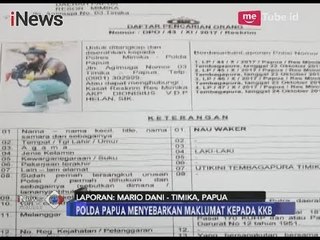Laporan Terkait Penyanderaan Warga Papua Usai Penyebaran maklumat Kapolda Papua - iNews Malam 13/11