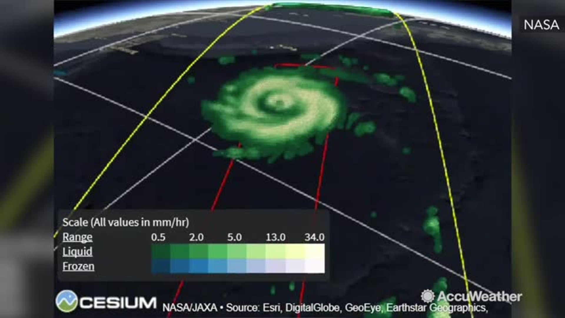 ⁣NASA shows Typhoon Maria’s eyewall