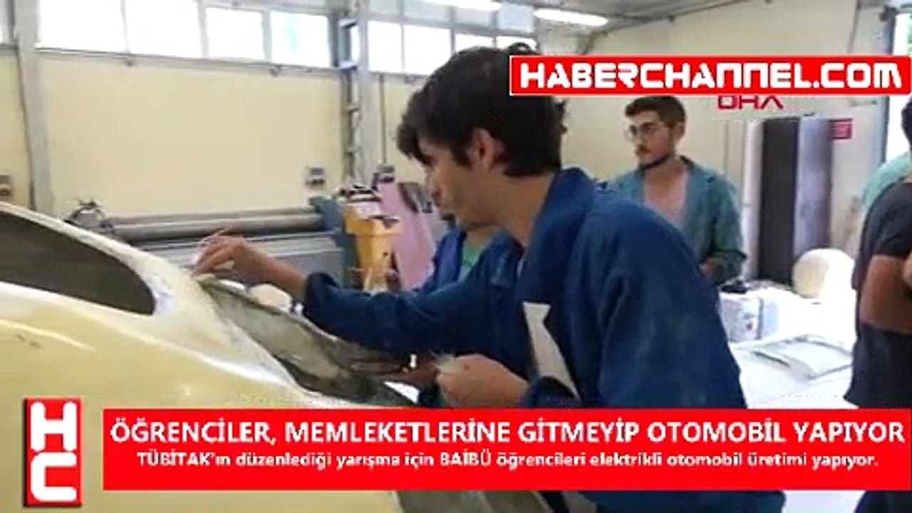 ÖĞRENCİLER, MEMLEKETLERİNE GİTMEYİP OTOMOBİL YAPIYOR