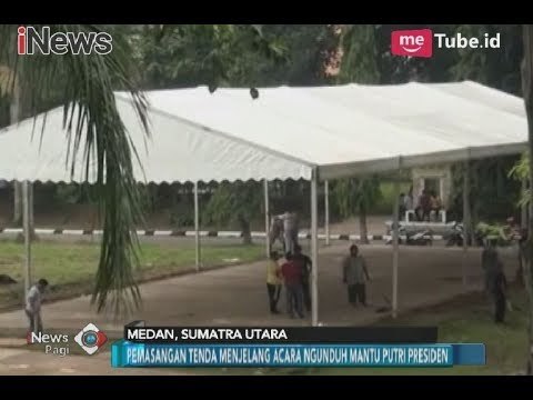 Jelang Acara Ngunduh Mantu Kahiyang, Pemasangan Tenda Sudah Masuk Tahap Dekorasi - iNews Pagi 19/11