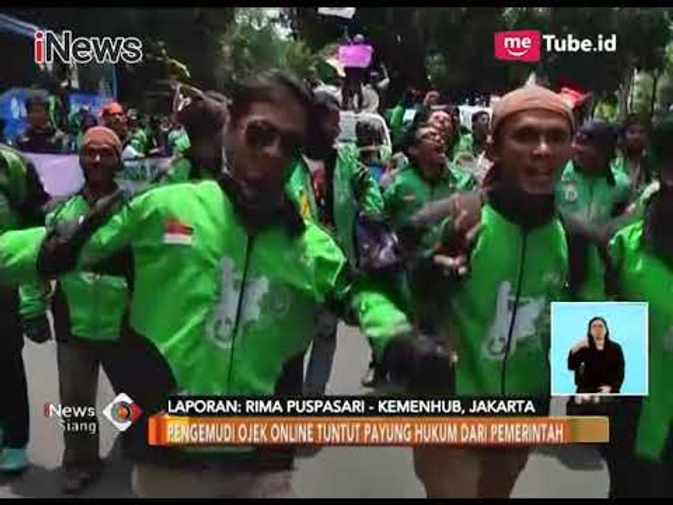 Kondisi di Depan Kantor Kemenhub Terkait Aksi Unjuk Rasa Ojek Online -  iNews Siang 23/11