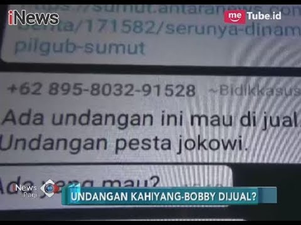 [Heboh] Undangan Resepsi Kahiyang-Bobby Dijual Seharga 400 Ribu Rupiah - iNews Pagi 23/11
