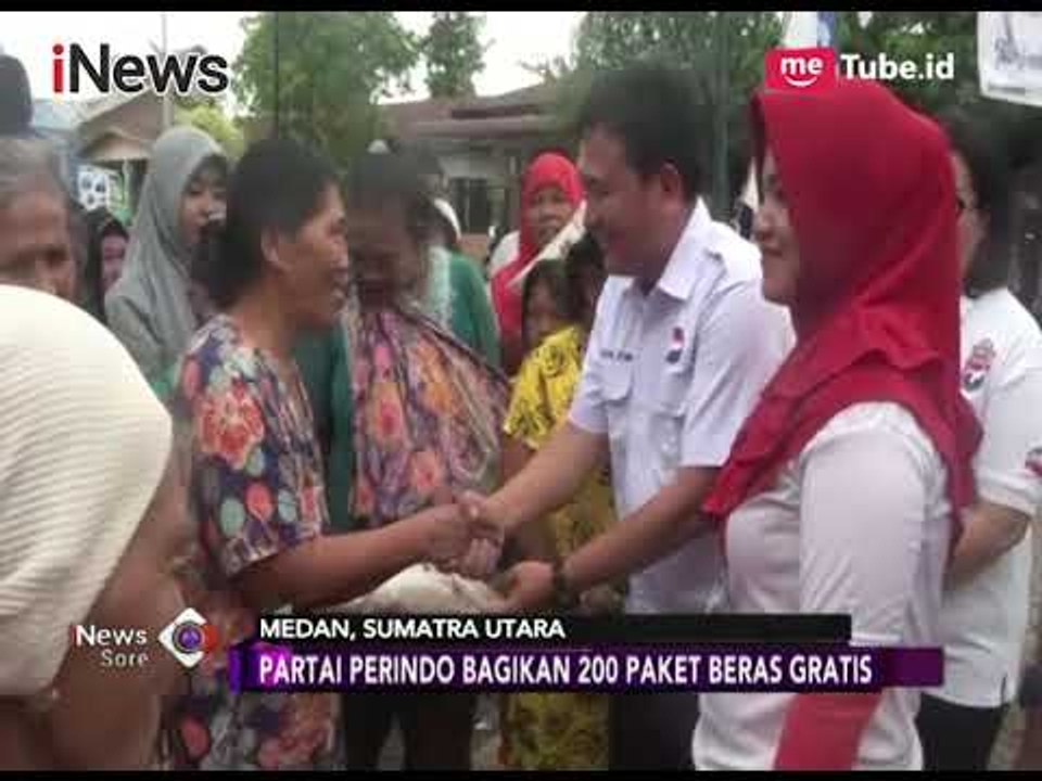Membantu Warga Dari Kesulitan Harga Sembako, Perindo Sumut Bagikan Beras Gratis - iNews Sore 27/11