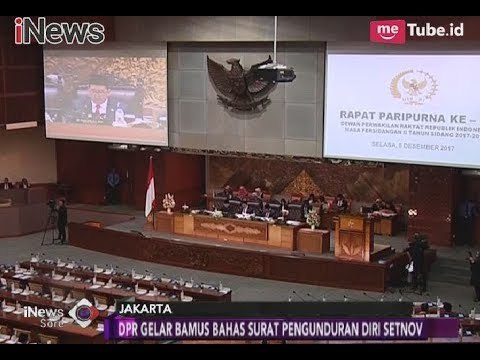 DPR RI Akan Menggelar Bamus Terkait Surat Pengunduran Diri Setnov - iNews Sore 11/12