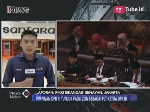 Fadli Zon Ditunjuk Sebagai PLT Ketua DPR RI - iNews Malam 11/12