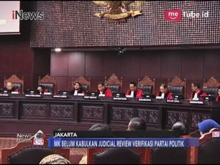 Hingga Kini MK Belum Kabulkan Judicial Review Verifikasi Partai Politik - iNews Malam 14/12