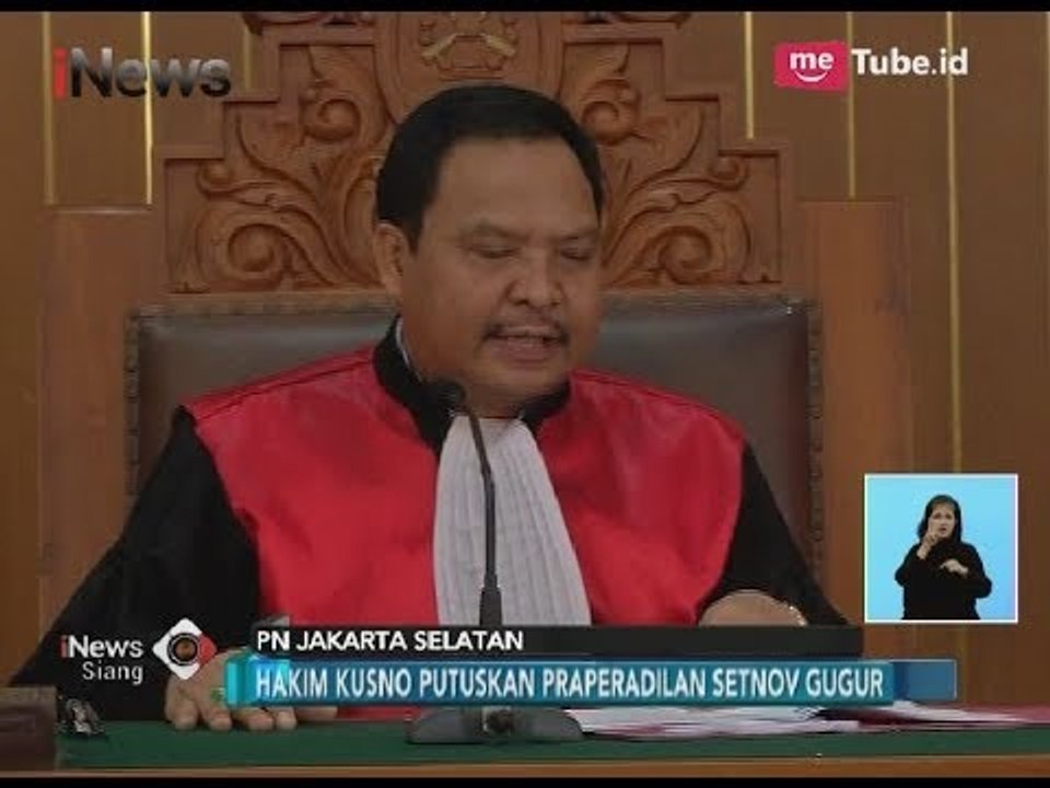 Pernyataan Hakim Tunggal yang Memutuskan Sidang Praperadilan Setnov Gugur - iNews Siang 14/12